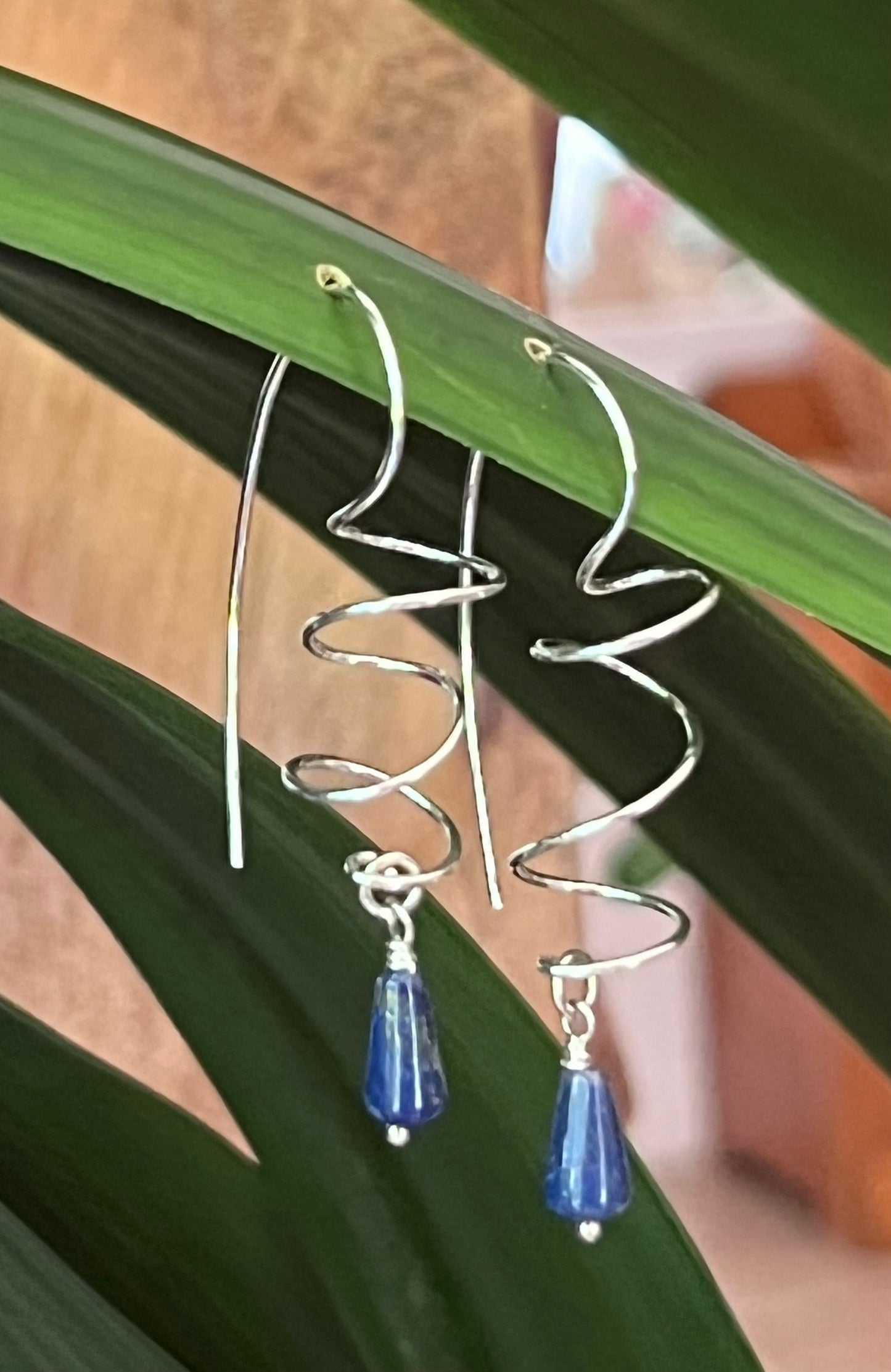 Lapis Lazuli and Sterling Earrings