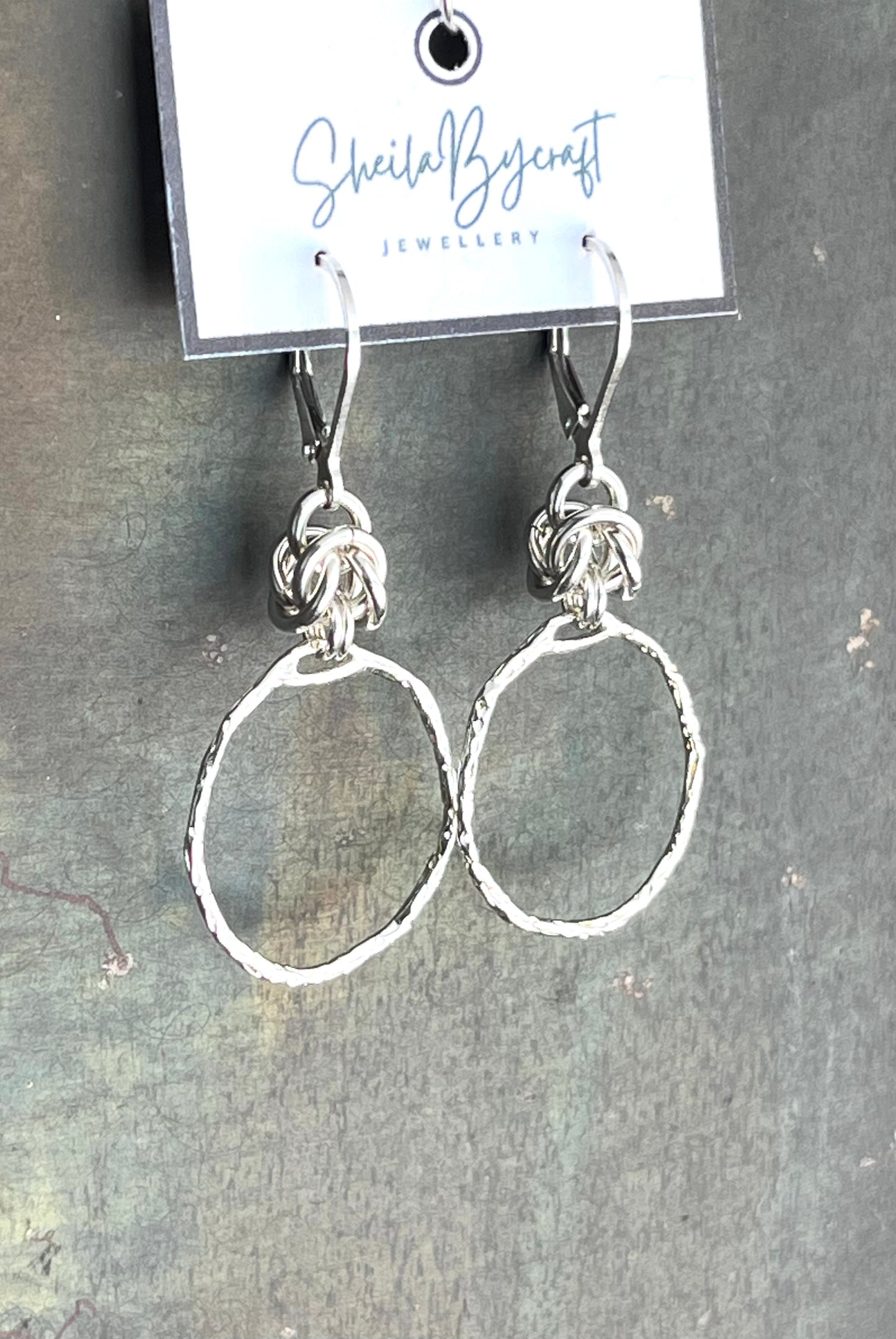 Sterling Silver Chainmail Earrings