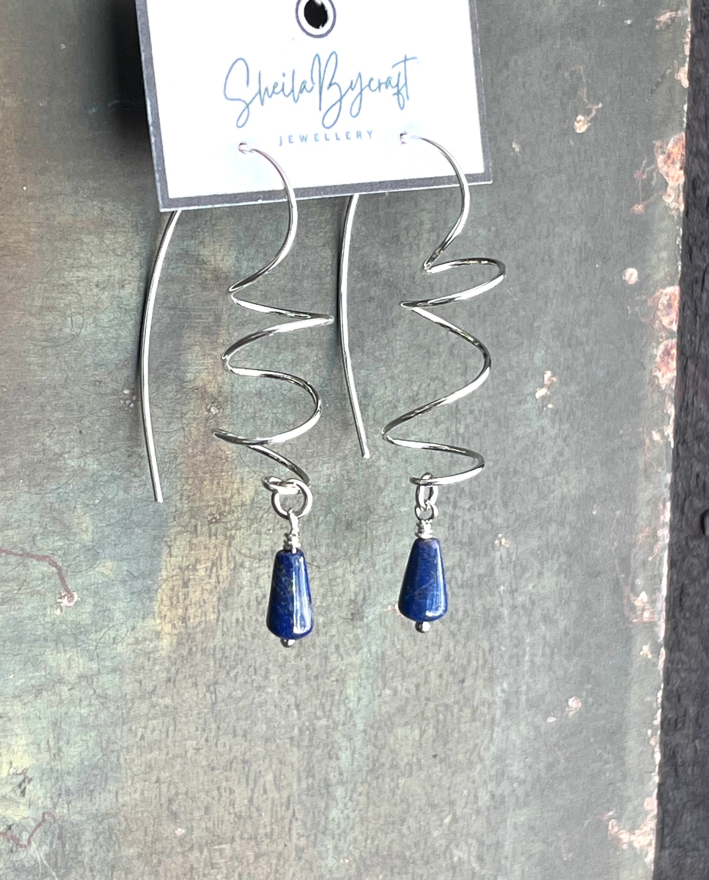Lapis Lazuli and Sterling Earrings