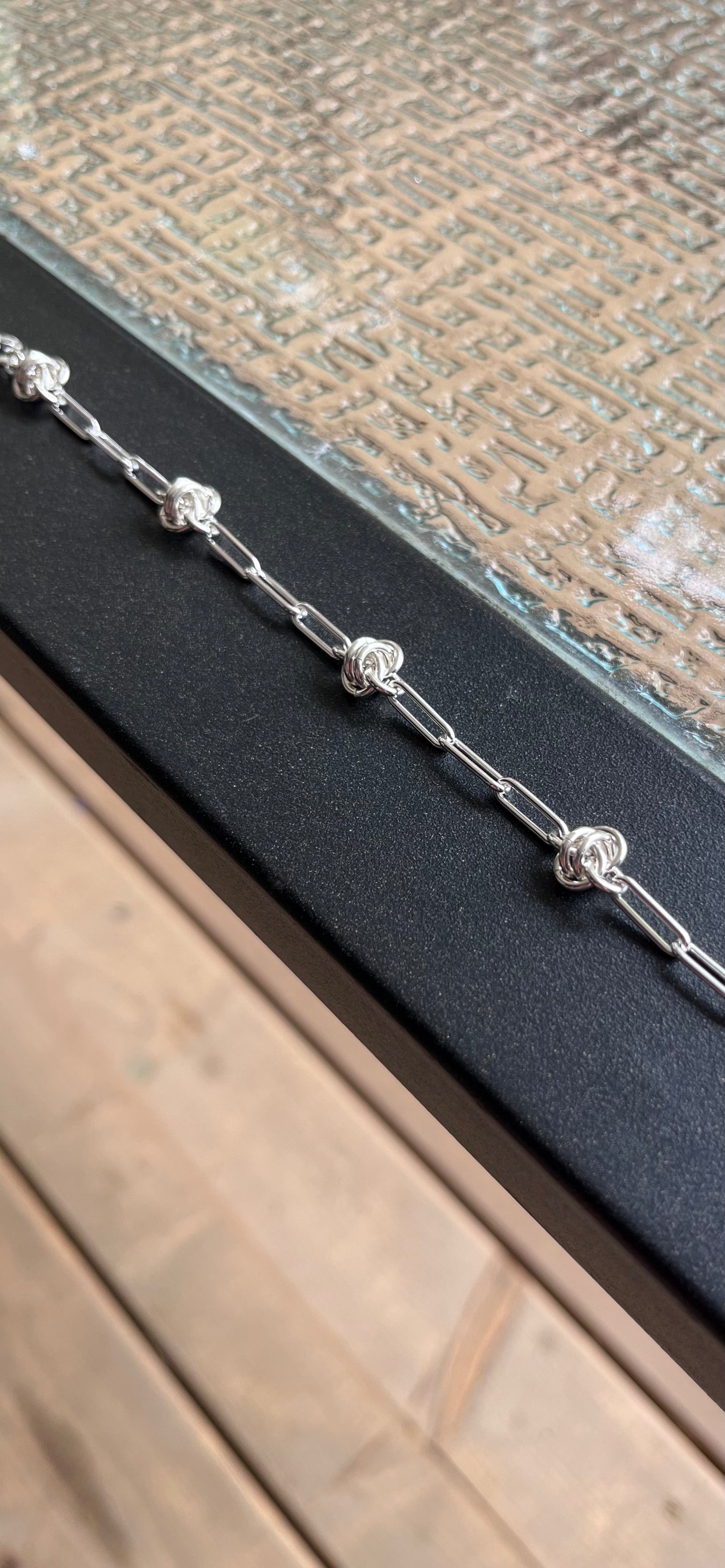 Paperclip and Chainmail Sterling Bracelet