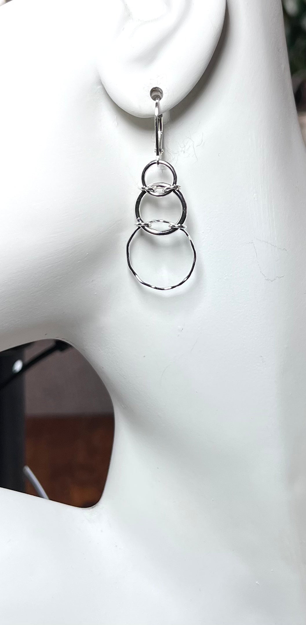 Sterling Chainmail Trio Earrings