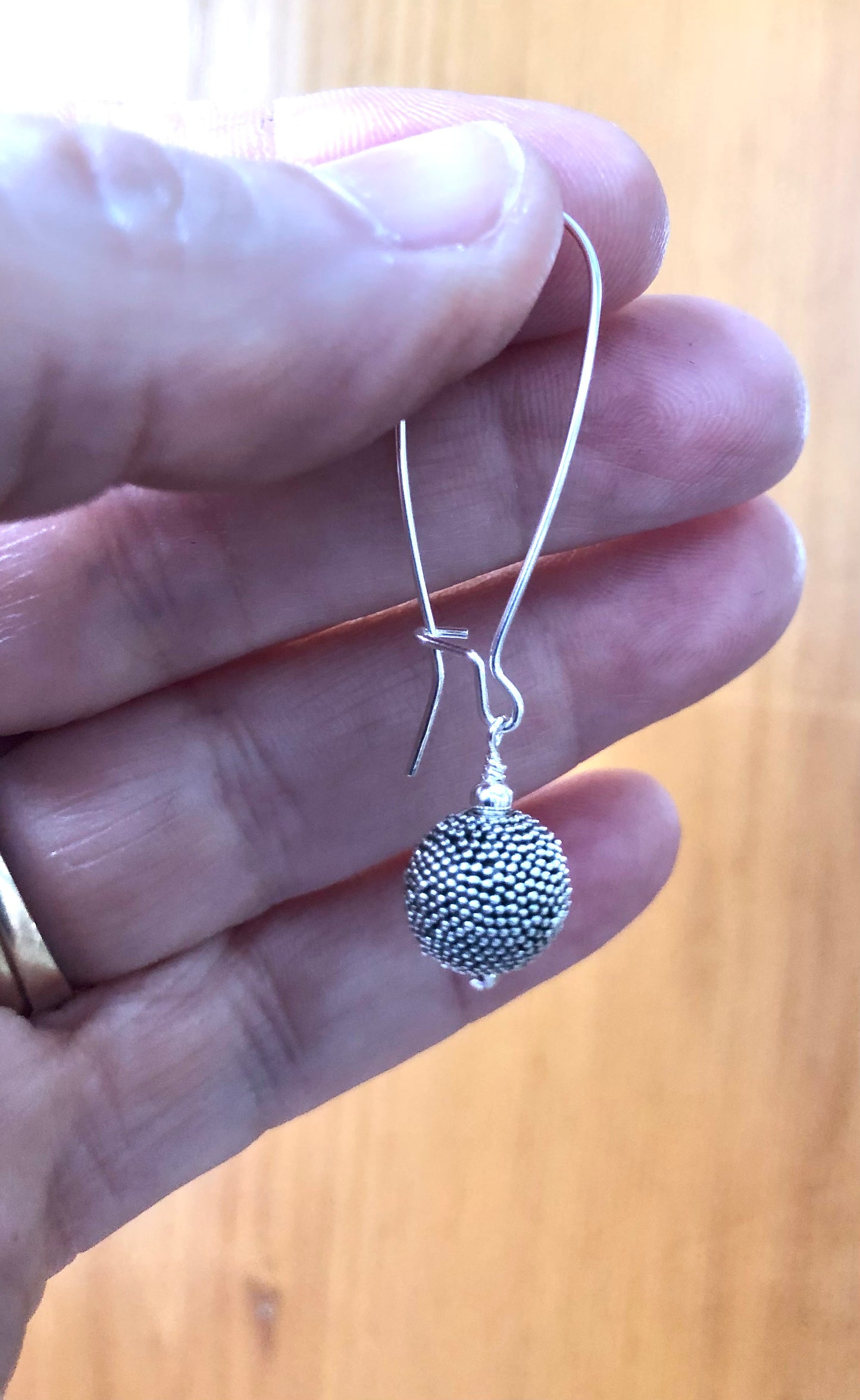Bali Bead Long Earrings