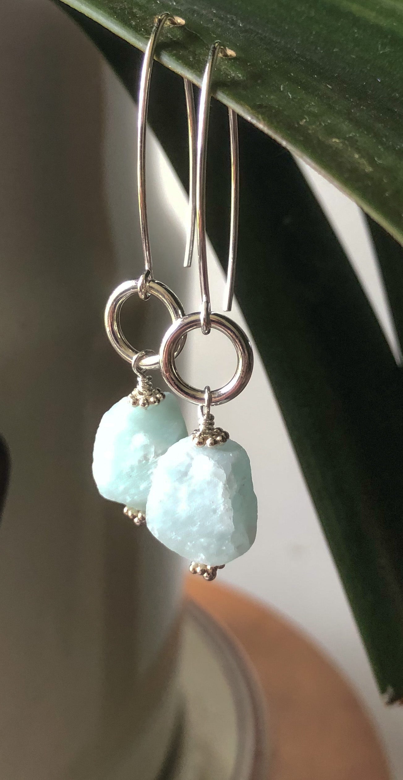Aquamarine Gemstone Earrings
