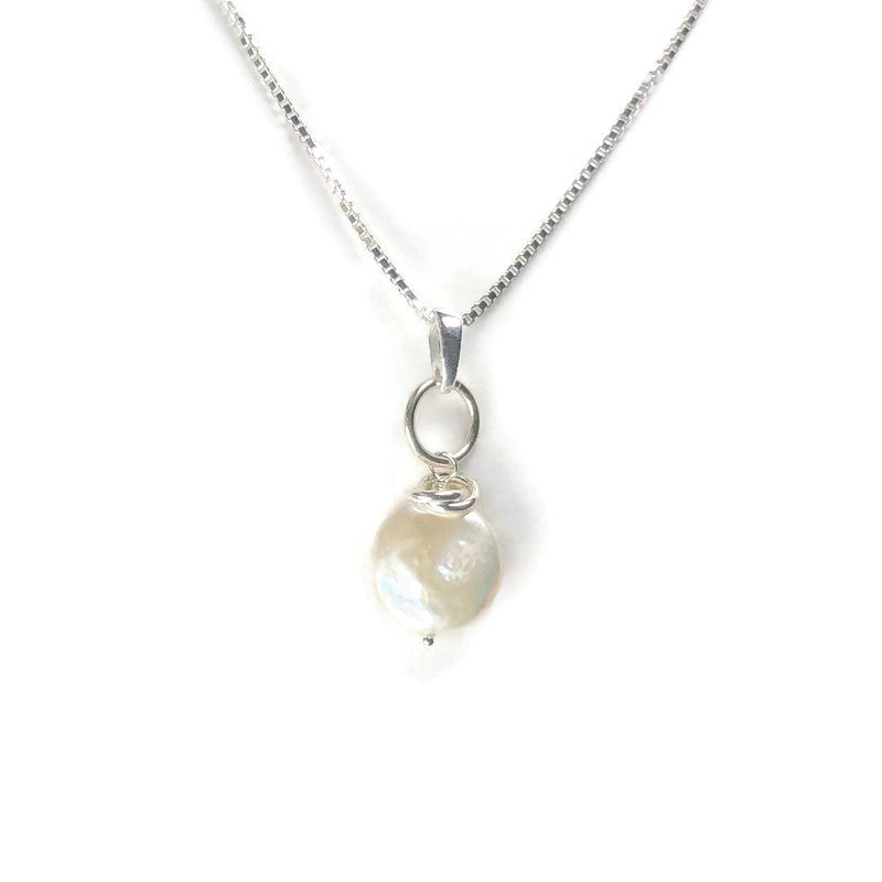 Freshwater Pearl Coin Necklace