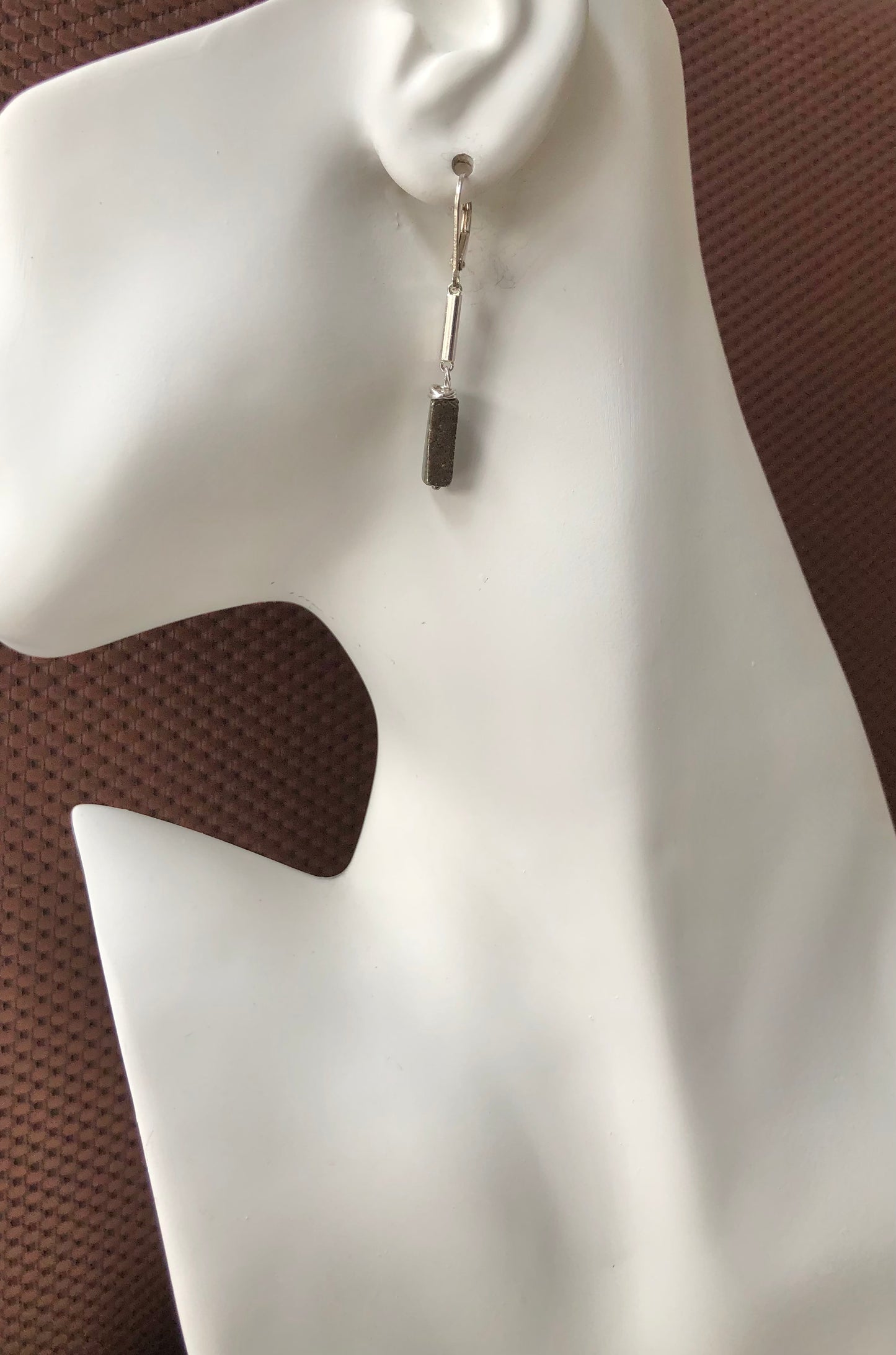Pyrite and Sterling Silver Earrings