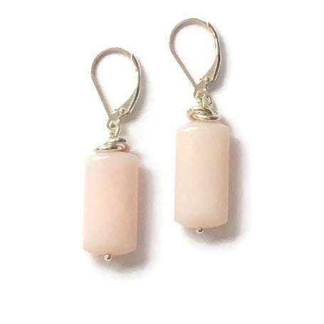 Pink Opal Gemstone Earrings