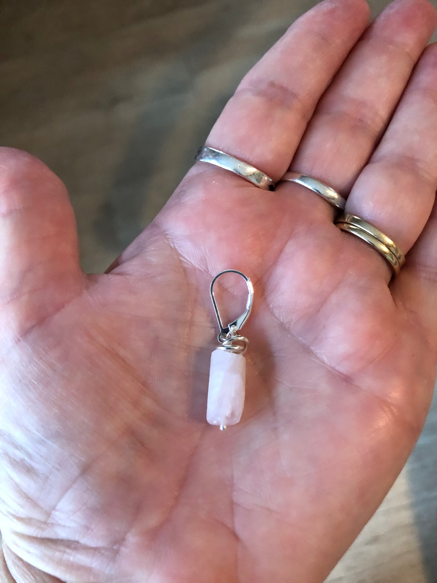 Kunzite Short Earwires