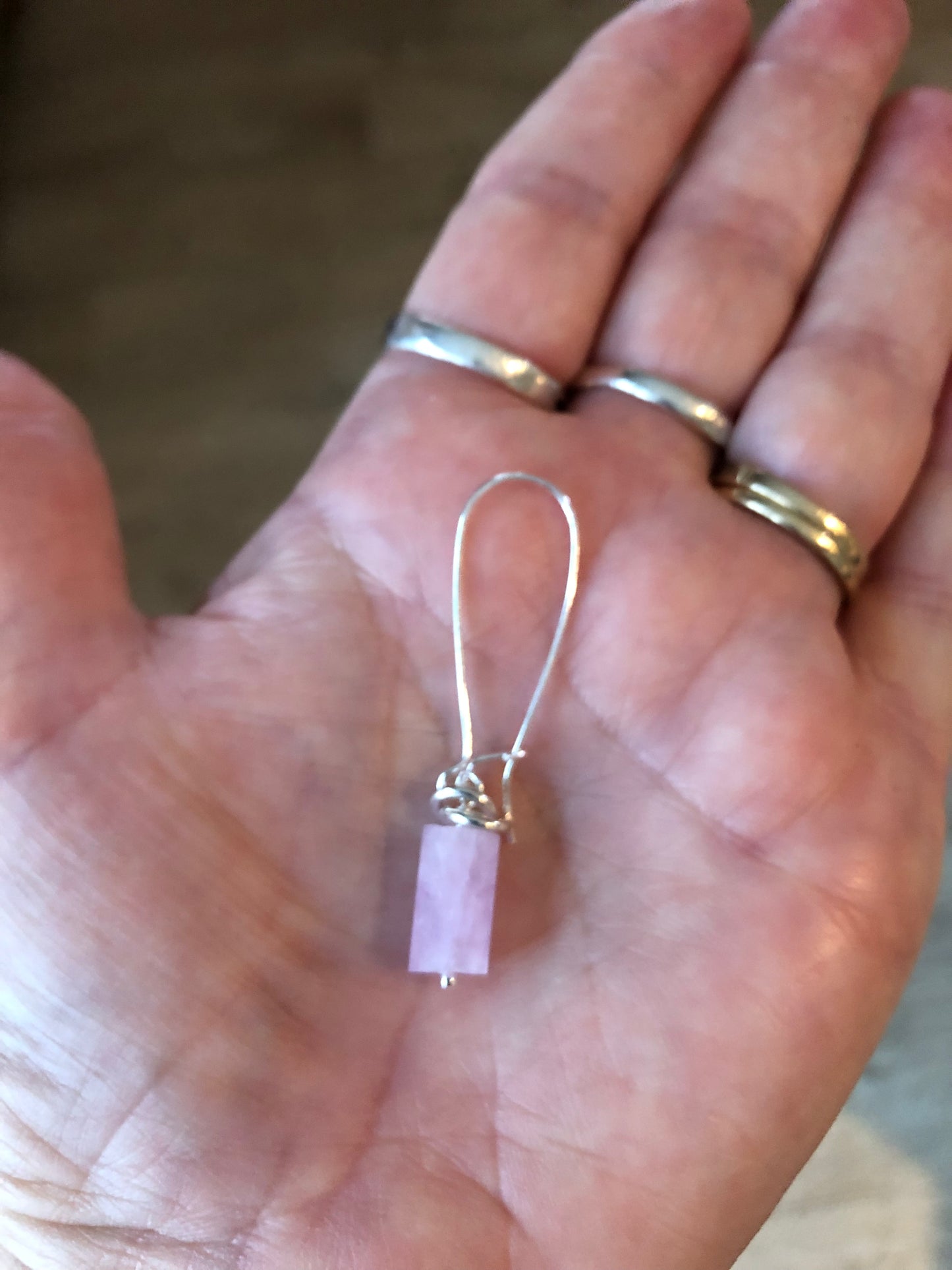 Kunzite Long Earrings