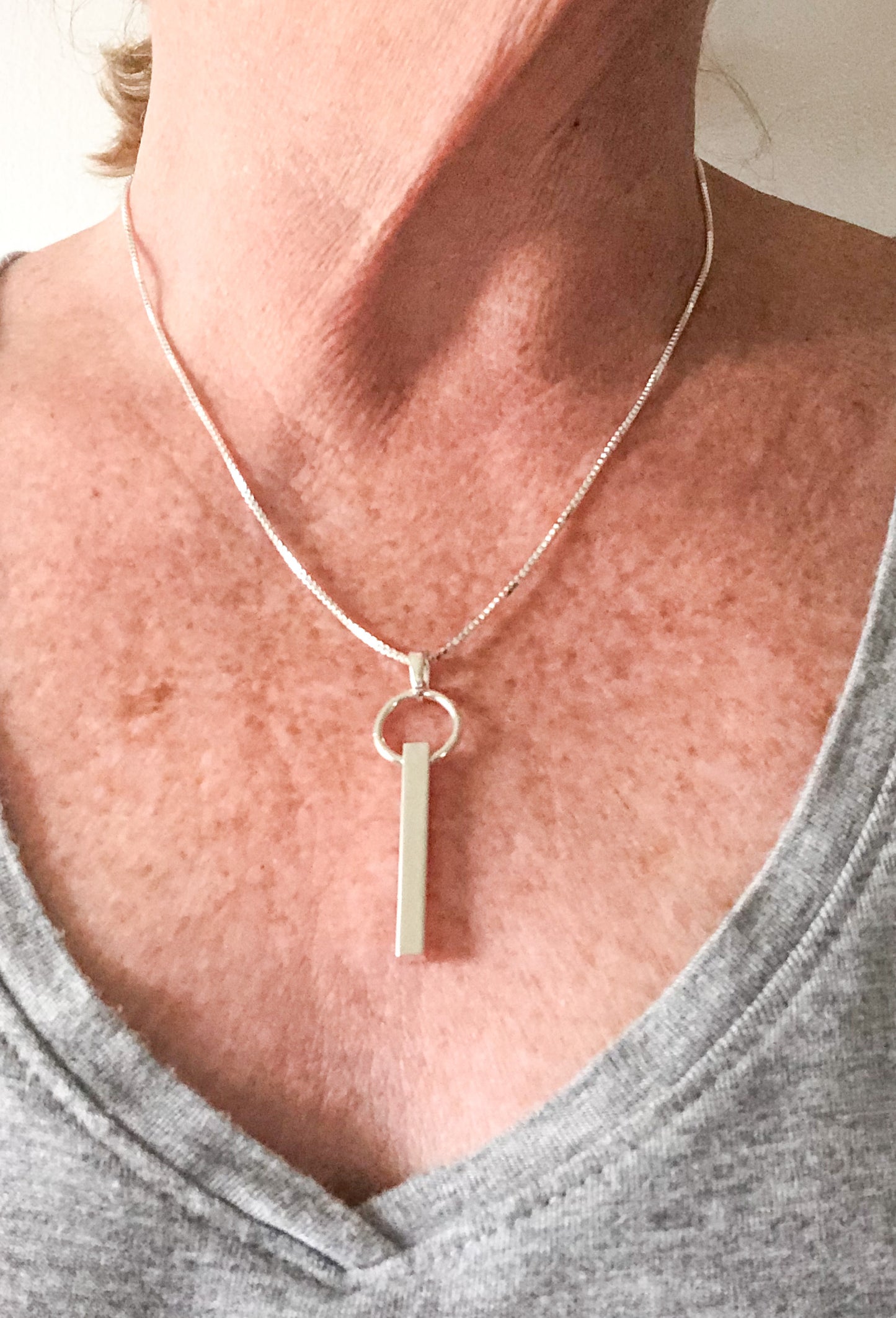 Sterling Column Necklace