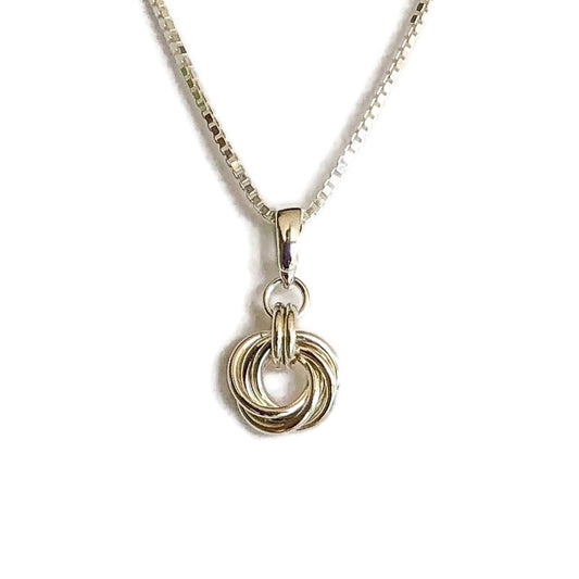 Small Love Knot Sterling Necklace