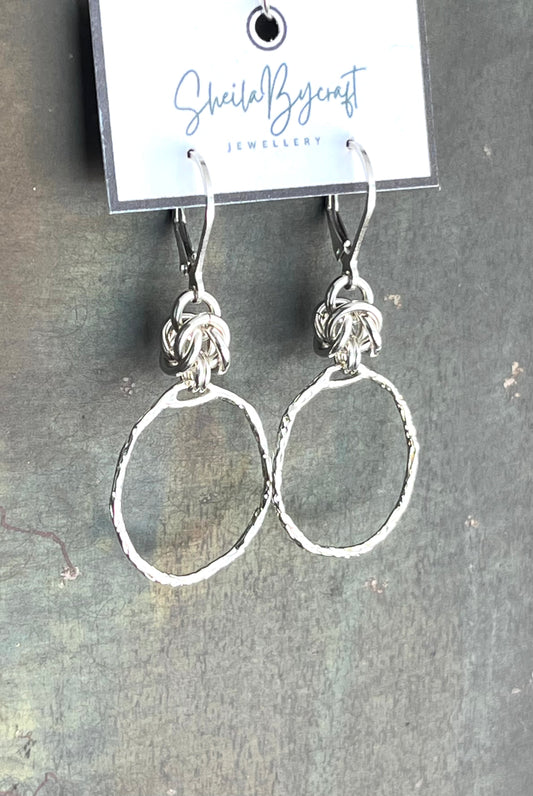Sterling Silver Chainmail Earrings