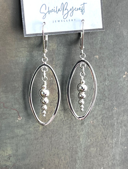Sterling Silver Bead Earrings