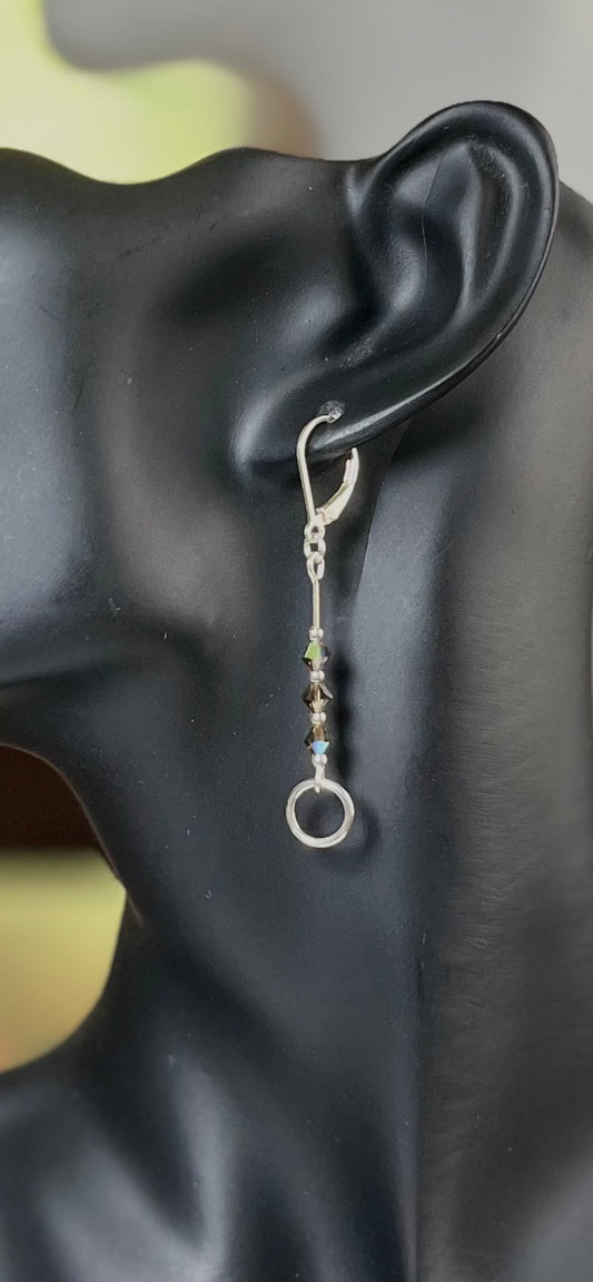 Sterling Silver, Swarovski Crystal Earrings