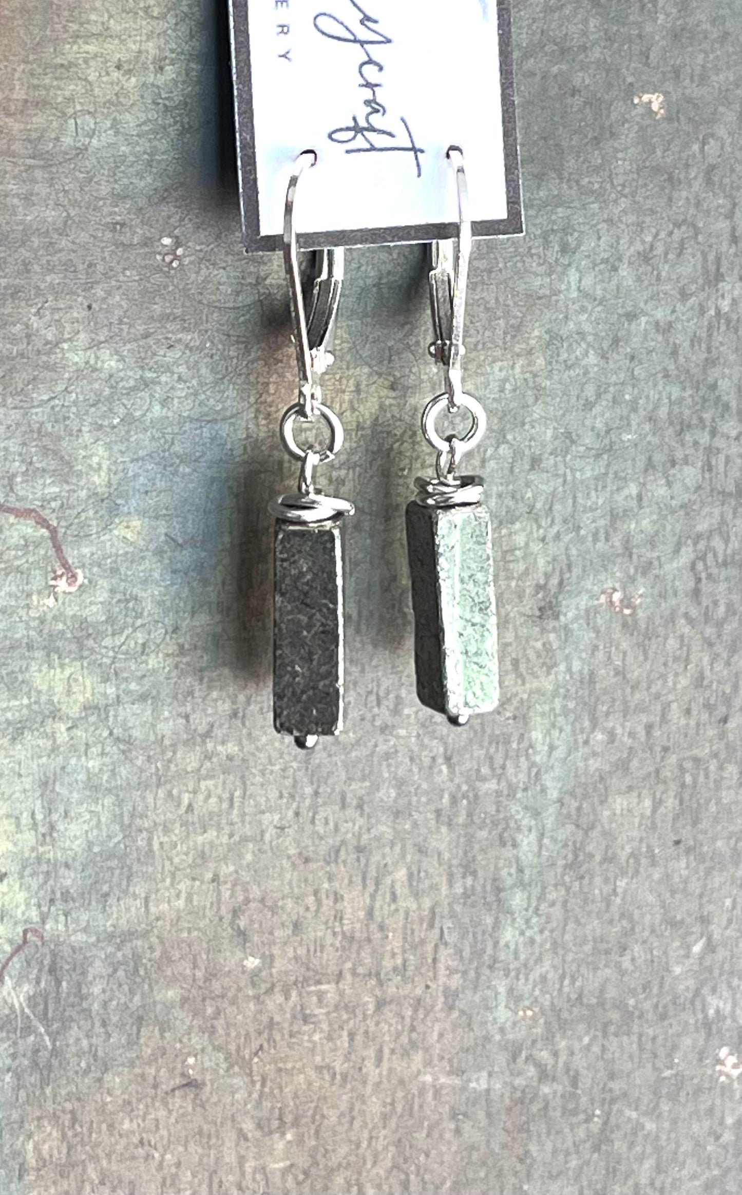 Pyrite and Sterling Silver Earrings