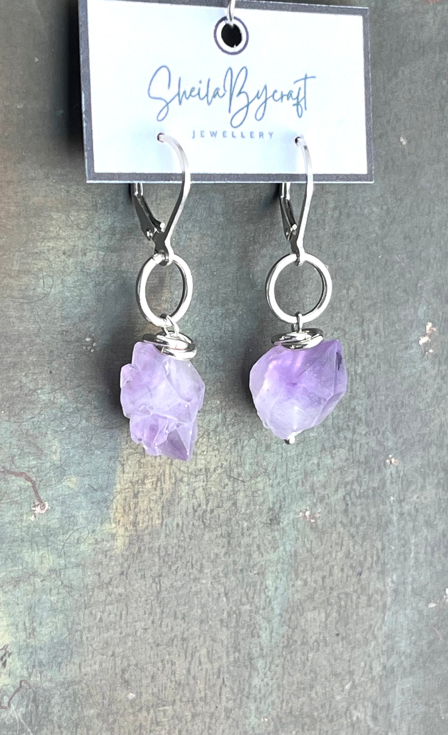 Amethyst and Sterling Earrings