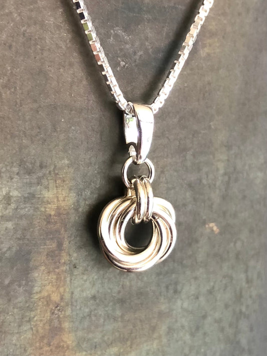 Small Love Knot Sterling Necklace