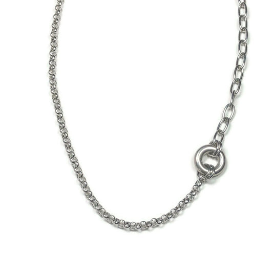 Stainless Steel Offset Necklace