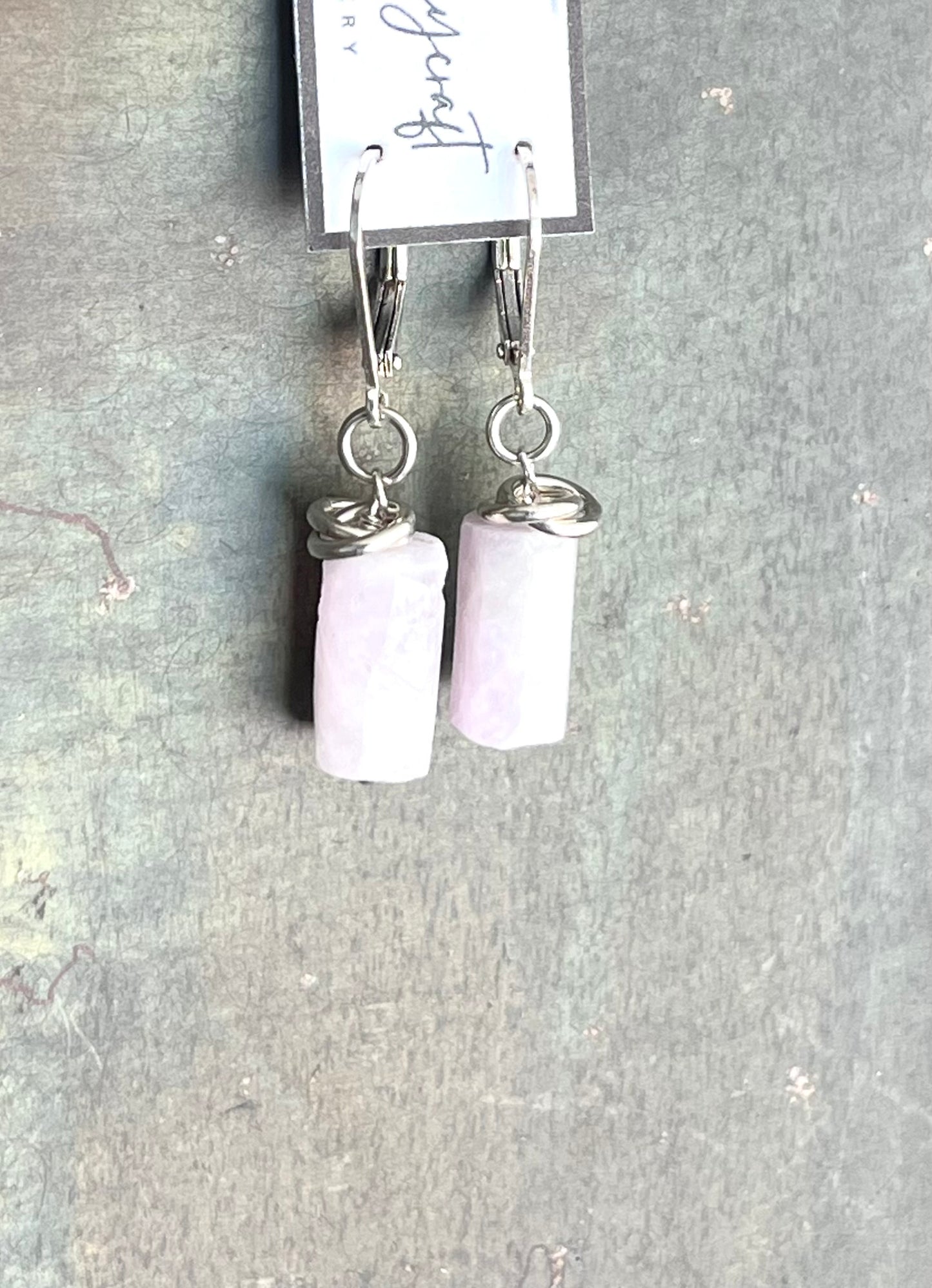 Kunzite Short Earwires
