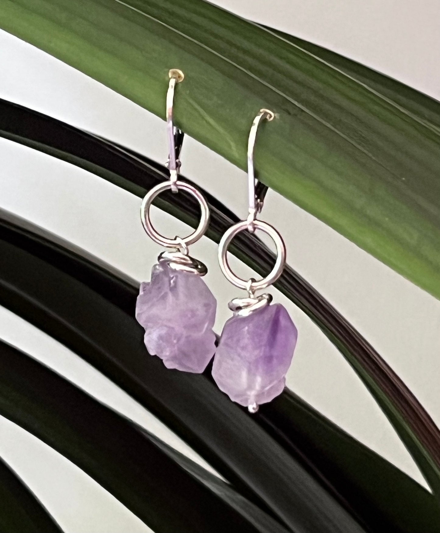 Amethyst and Sterling Earrings