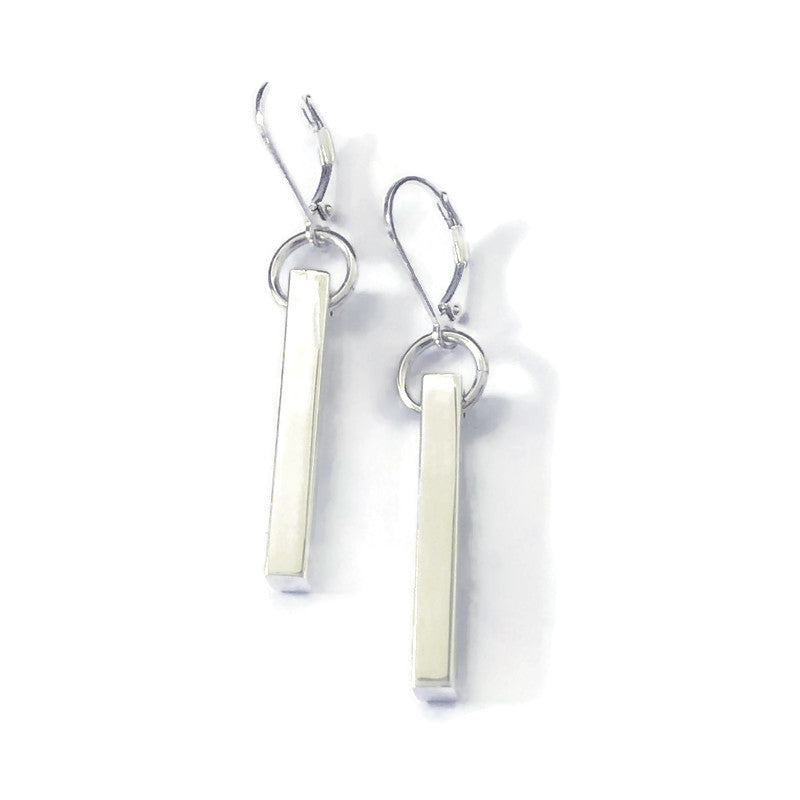 Sterling Column Earrings