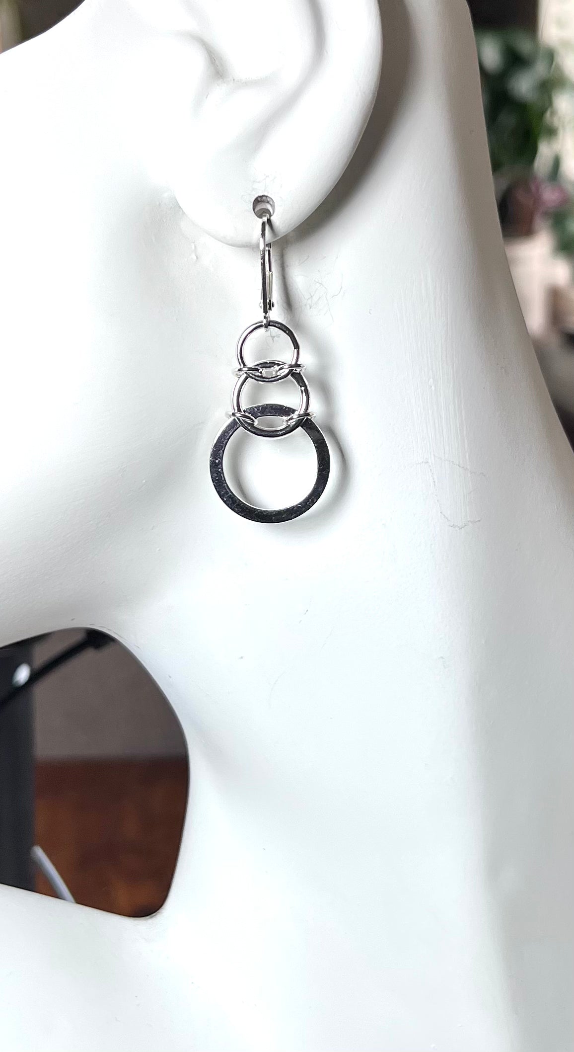Sterling Silver Chainmail Earrings