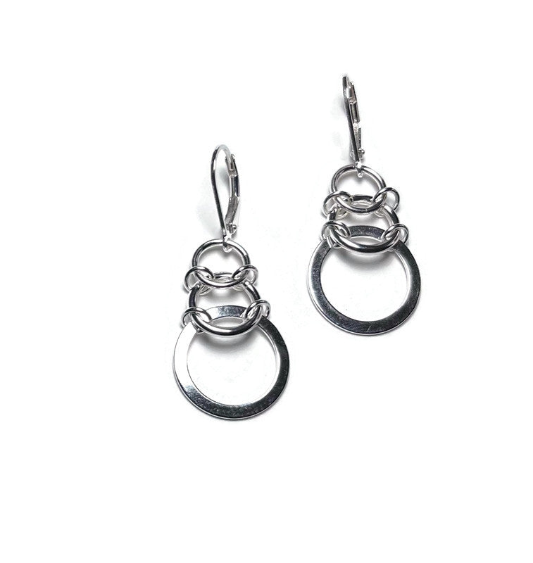 Sterling Silver Chainmail Earrings