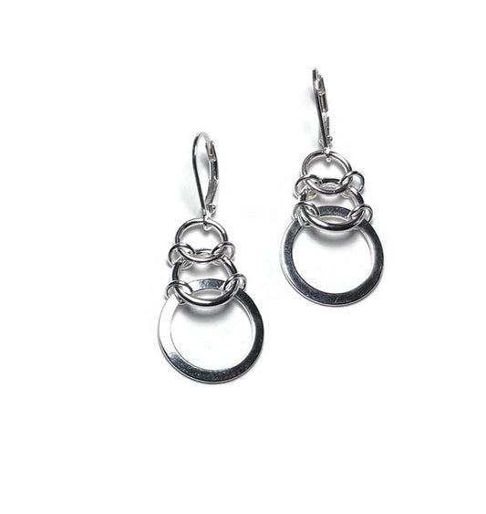 Sterling Silver Chainmail Earrings