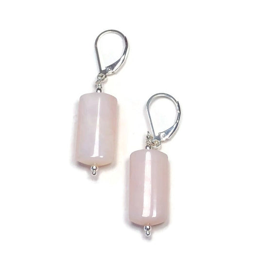 Pink Opal Gemstone Earrings