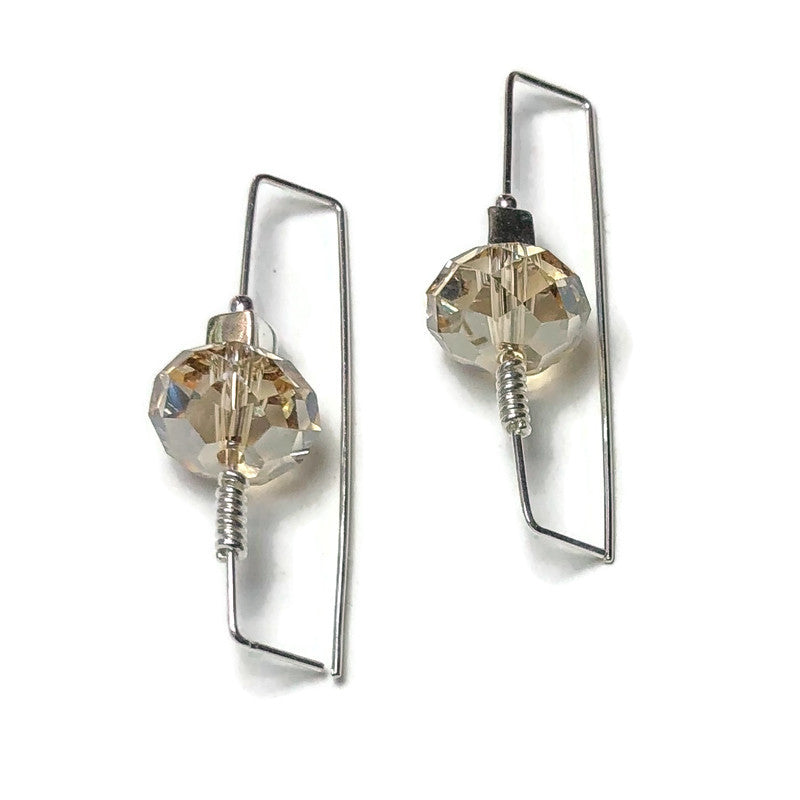 Rectangle Crystal Earrings