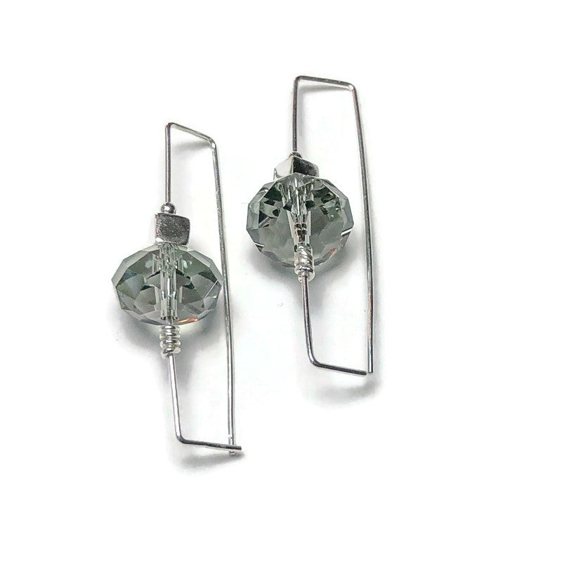 Rectangle Crystal Earrings