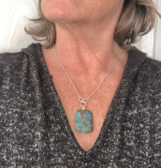 Blue Lagoon Quartz Gemstone Necklace