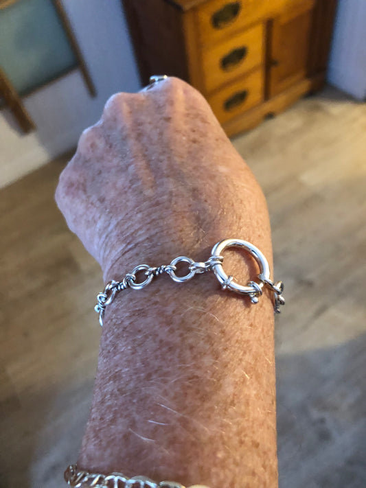 Sterling Twisted Link Bracelet