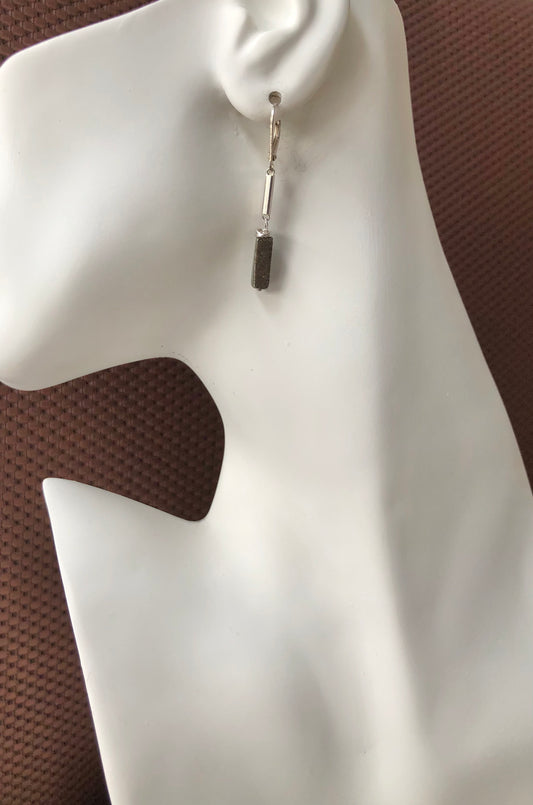 Pyrite and Sterling Silver Earrings