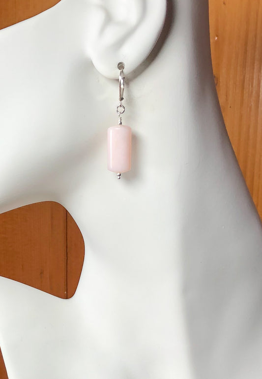 Pink Opal Gemstone Earrings