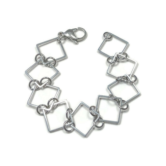 Stainless Steel Squares Bracelet