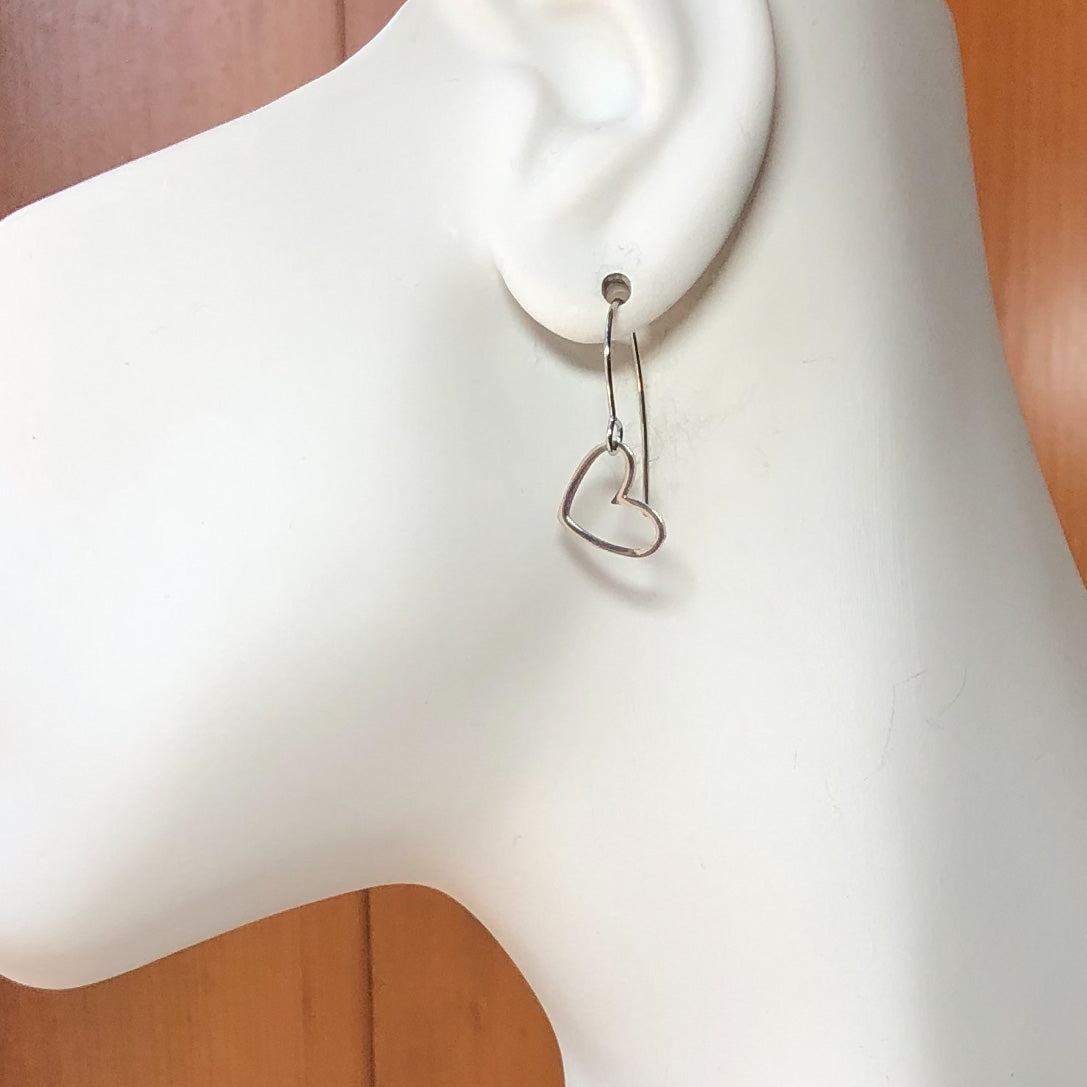 Stainless Steel Heart Earring - Short