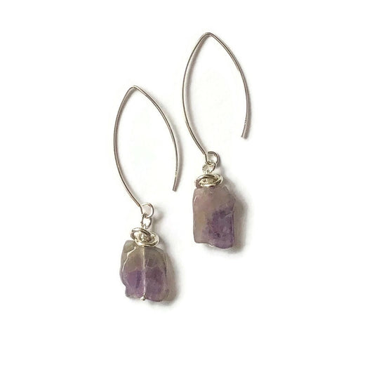 Amethyst and Sterling Earrings