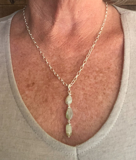 Peruvian Opal Trio Necklace