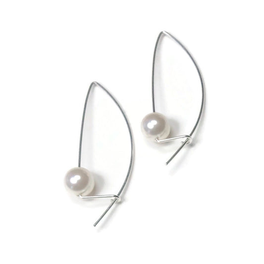 Pearl Crescent Earrings